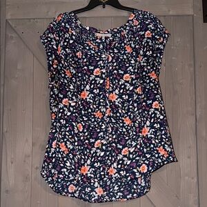 Daniel Rainn Navy Floral Blouse